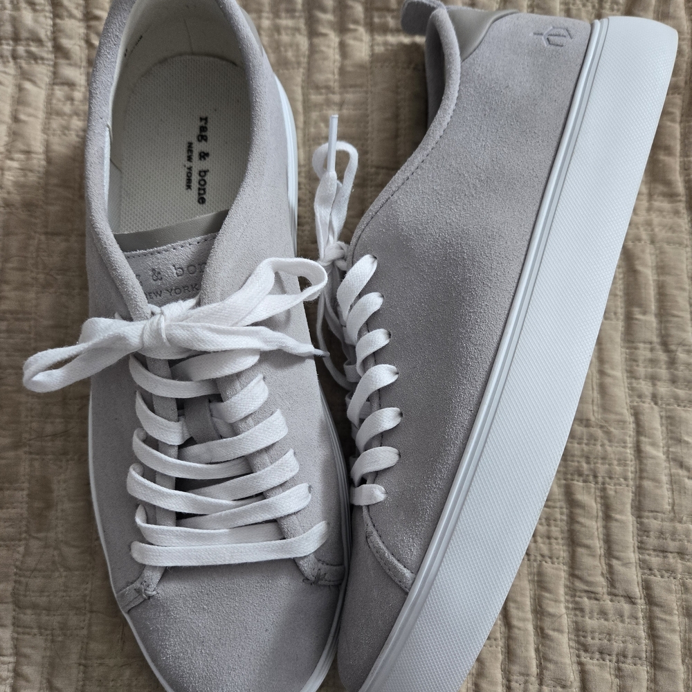 Rag & Bone Light Gray Suede Men's Sneakers
